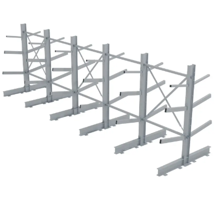 Двусторонний консольный стеллаж типа Ёлочка