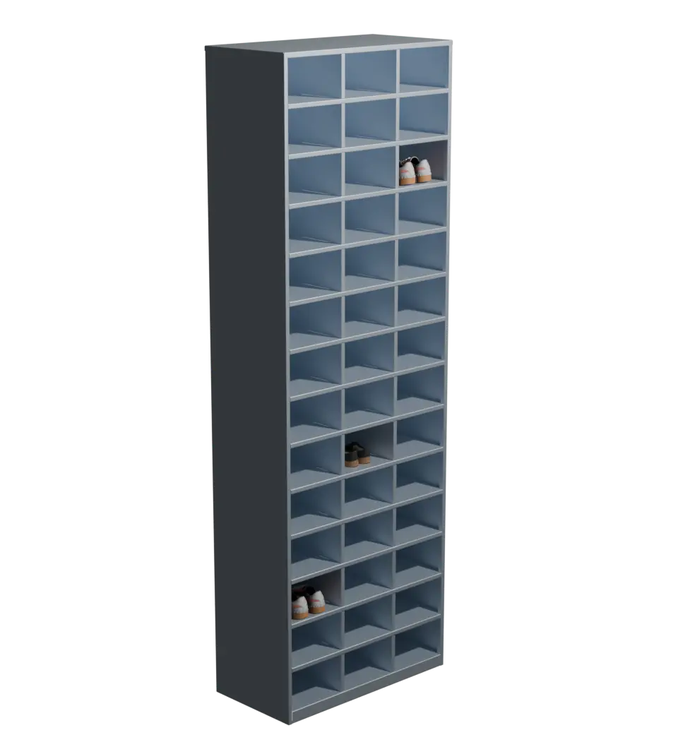 Шкаф металлический для обуви на 42 ячейки 2050х690х350