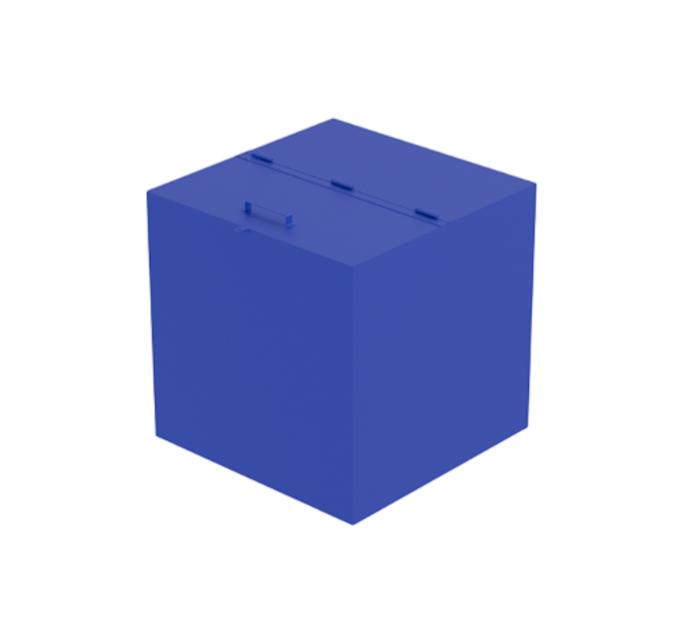 Ящик металлический для ветоши 1000x1000x1000