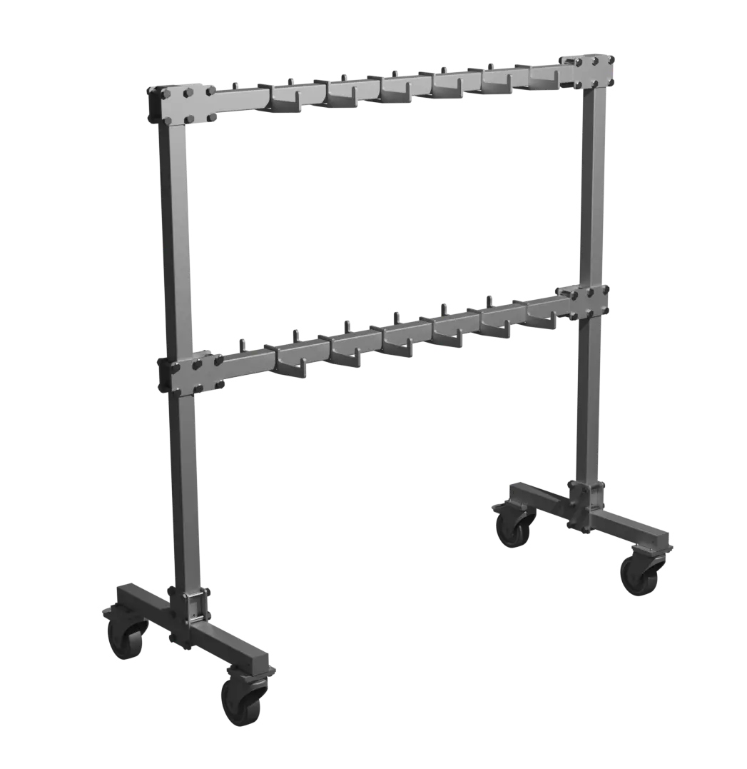 Стеллаж для хранения строп с увеличенными крюками, передвижной 1000 кг